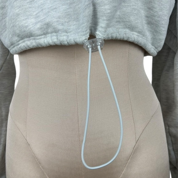 Joah Brown Draw Crew Crop Crew Pullover Sweatshirt Size One Size Heather Gray - Picture 7 of 12